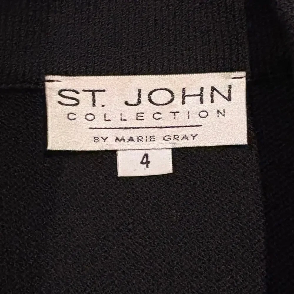 St. John Collection by Marie Gray Knit Black Blazer Size 4